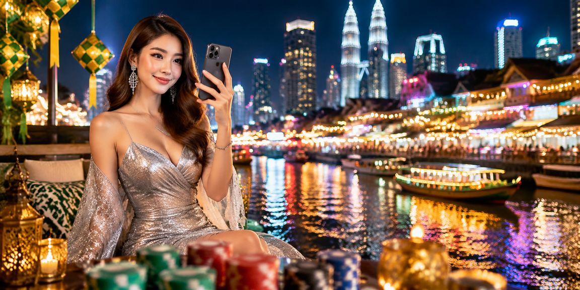 Pemakai telefon mudah alih bermain kasino dalam talian di Kuala Lumpur semasa Hari Raya